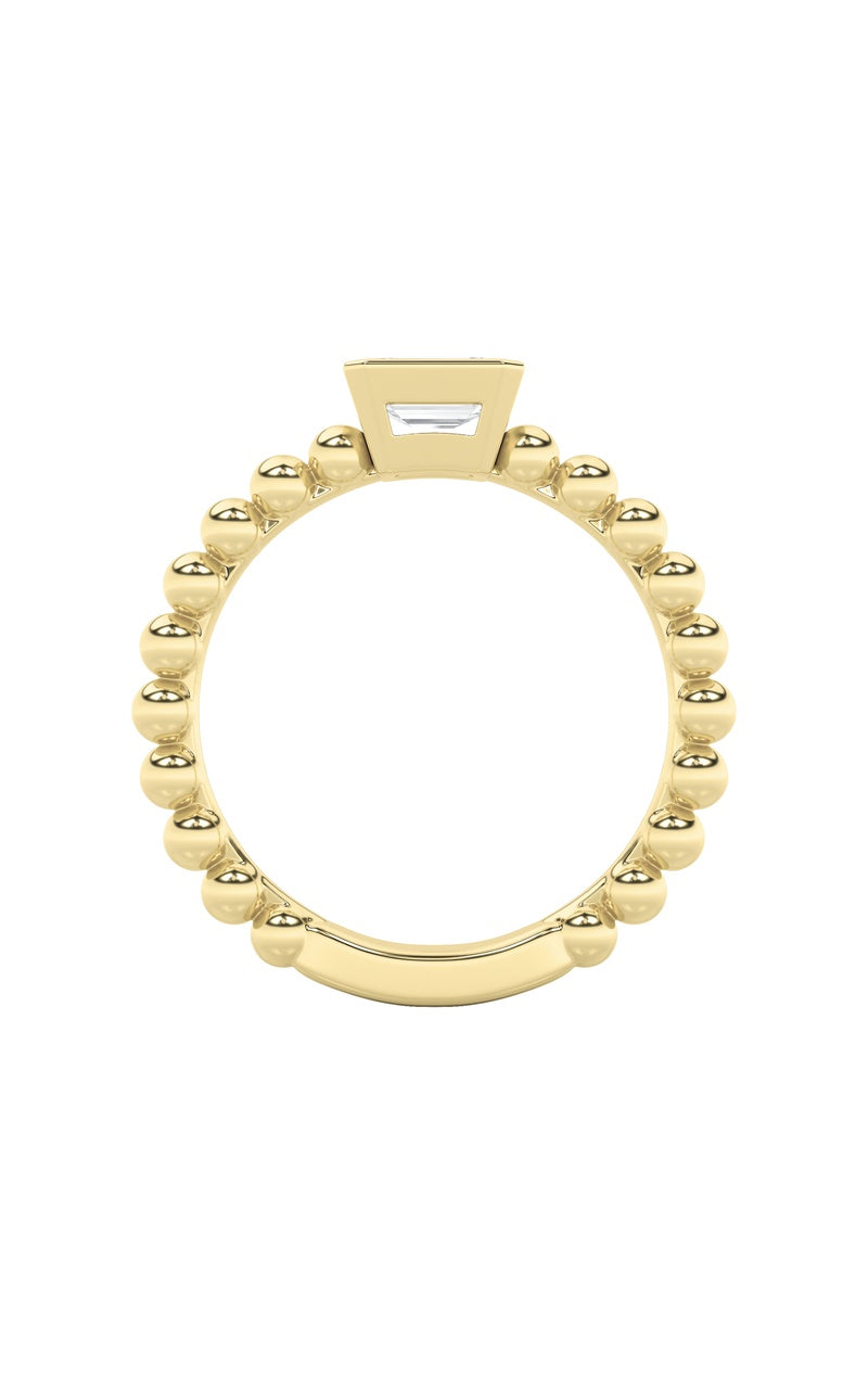 Silver, 14K Yellow Gold Ring KJ40037R.EM-0.5-62G