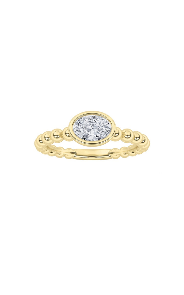 Silver, 14K Yellow Gold Ring KJ40037R.OV-0.5-62G