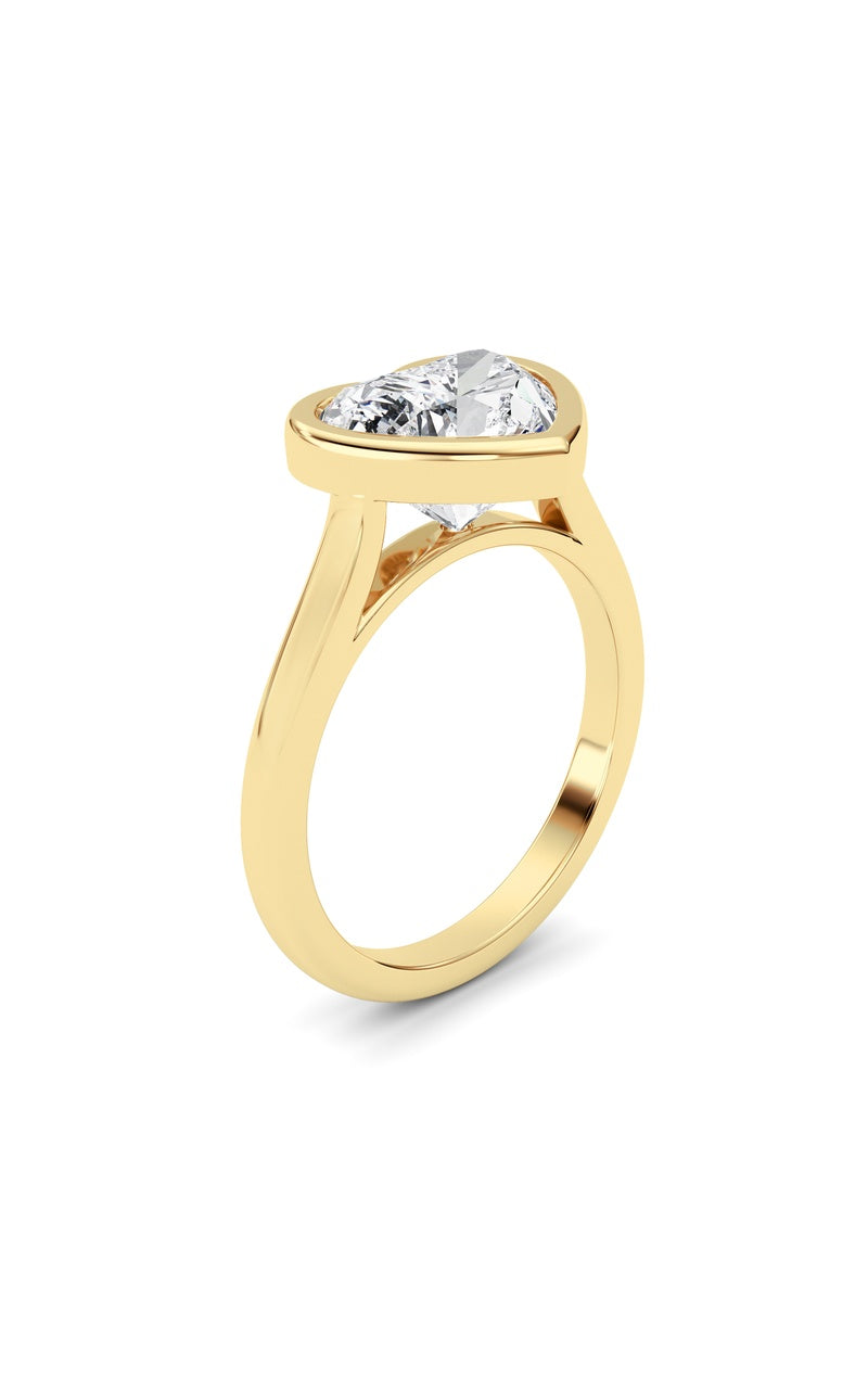 Heart Lab Grown Diamond (F/VS ) Ring in 14K Gold