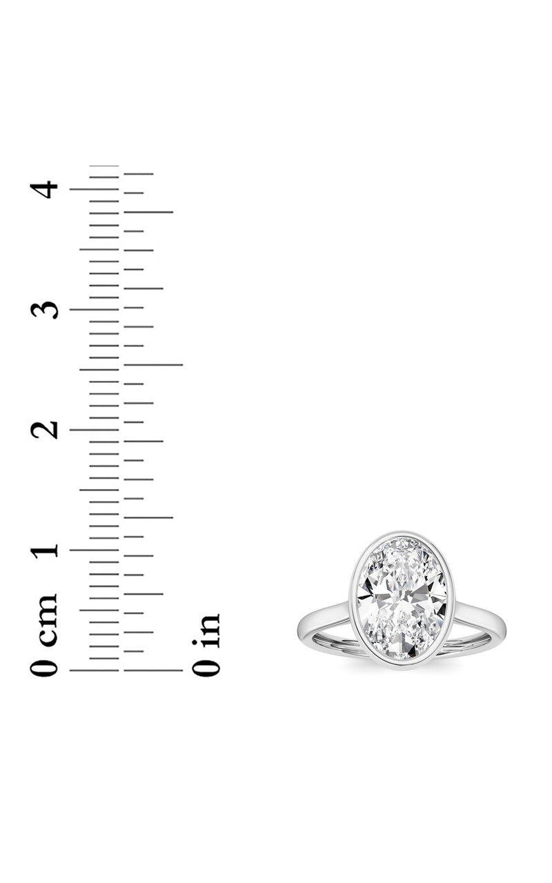 Oval Lab Grown Diamond (F/VS ) Ring in 14K Gold