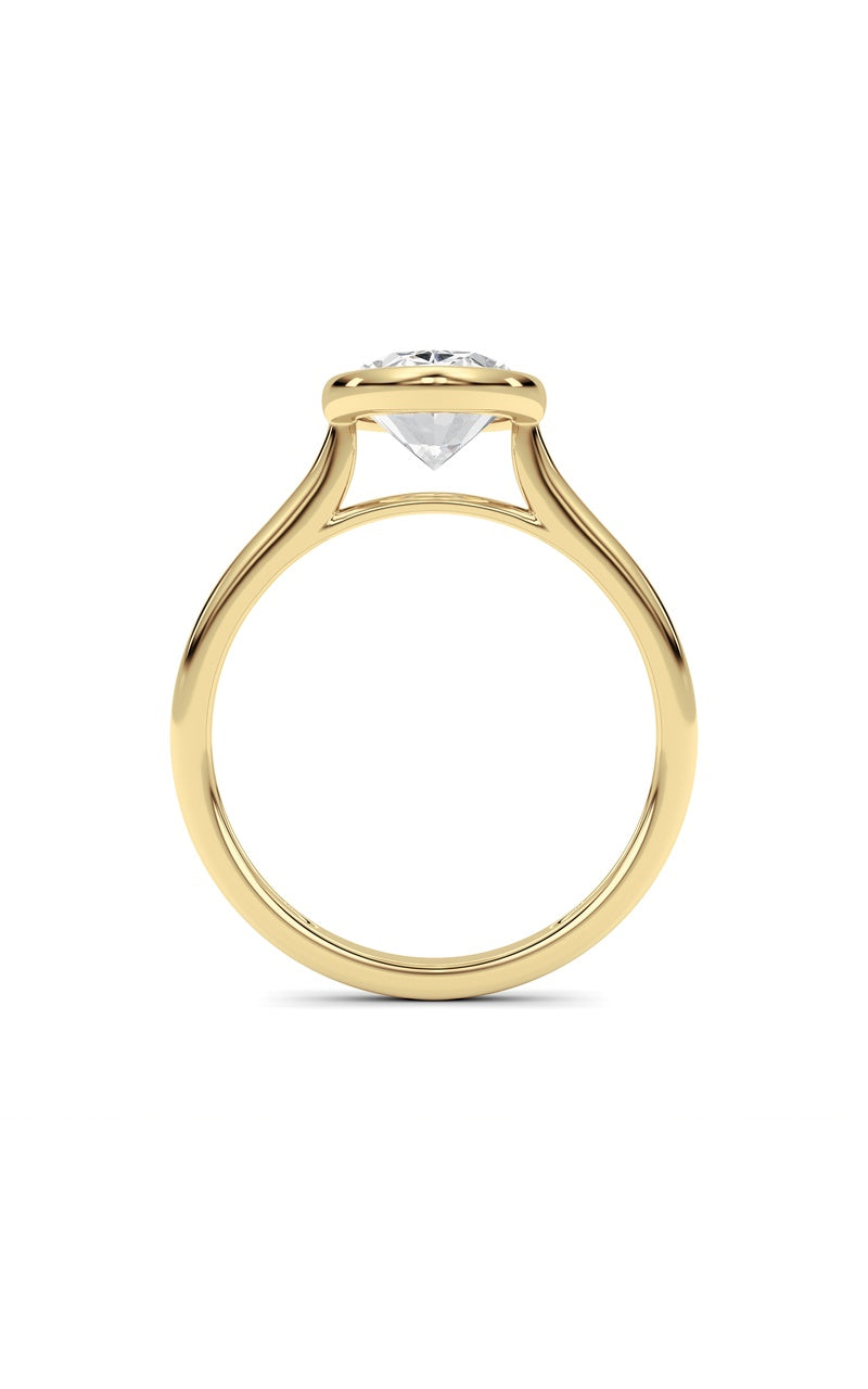 Oval Lab Grown Diamond (F/VS ) Ring in 14K Gold