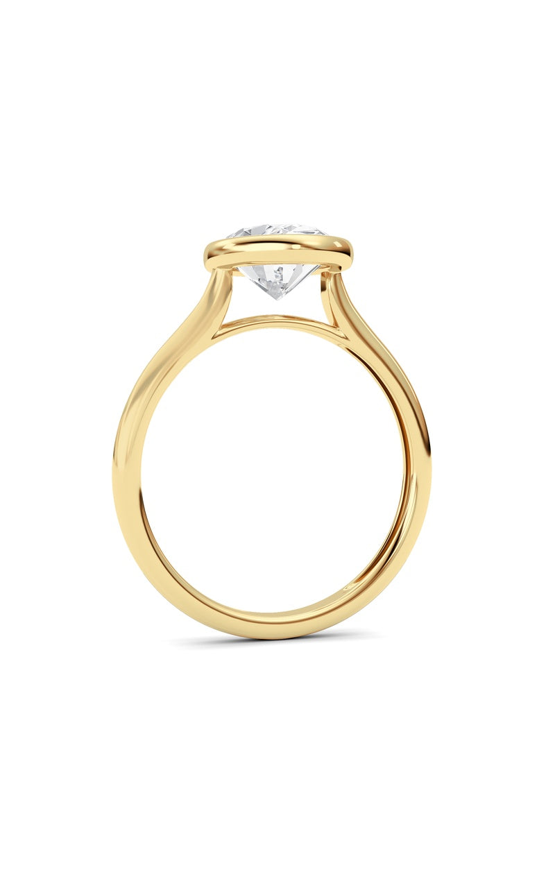 Oval Lab Grown Diamond (F/VS ) Ring in 14K Gold