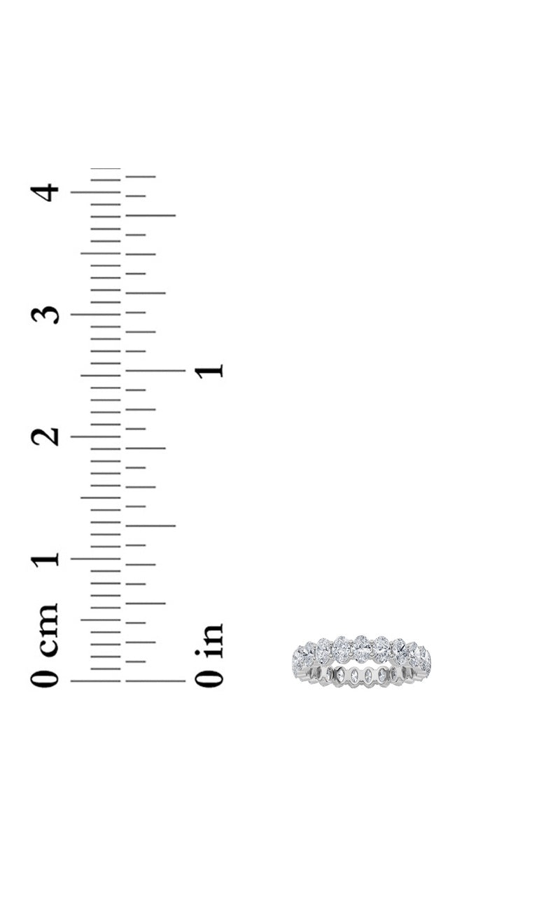 4.25CTW Oval Shaped Lab Grown Diamond Split Prong Eternity Ring in 14K Gold (F/VS)
