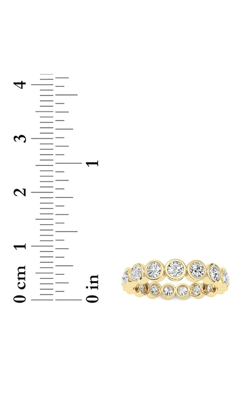 1.8CTW Round Shaped Lab Grown Diamond (F/VS) Eternity Band Ring in 14K Gold