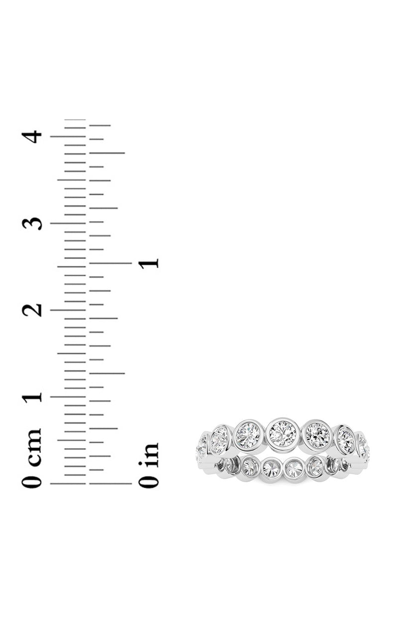 1.8CTW Round Shaped Lab Grown Diamond (F/VS) Eternity Band Ring in 14K Gold