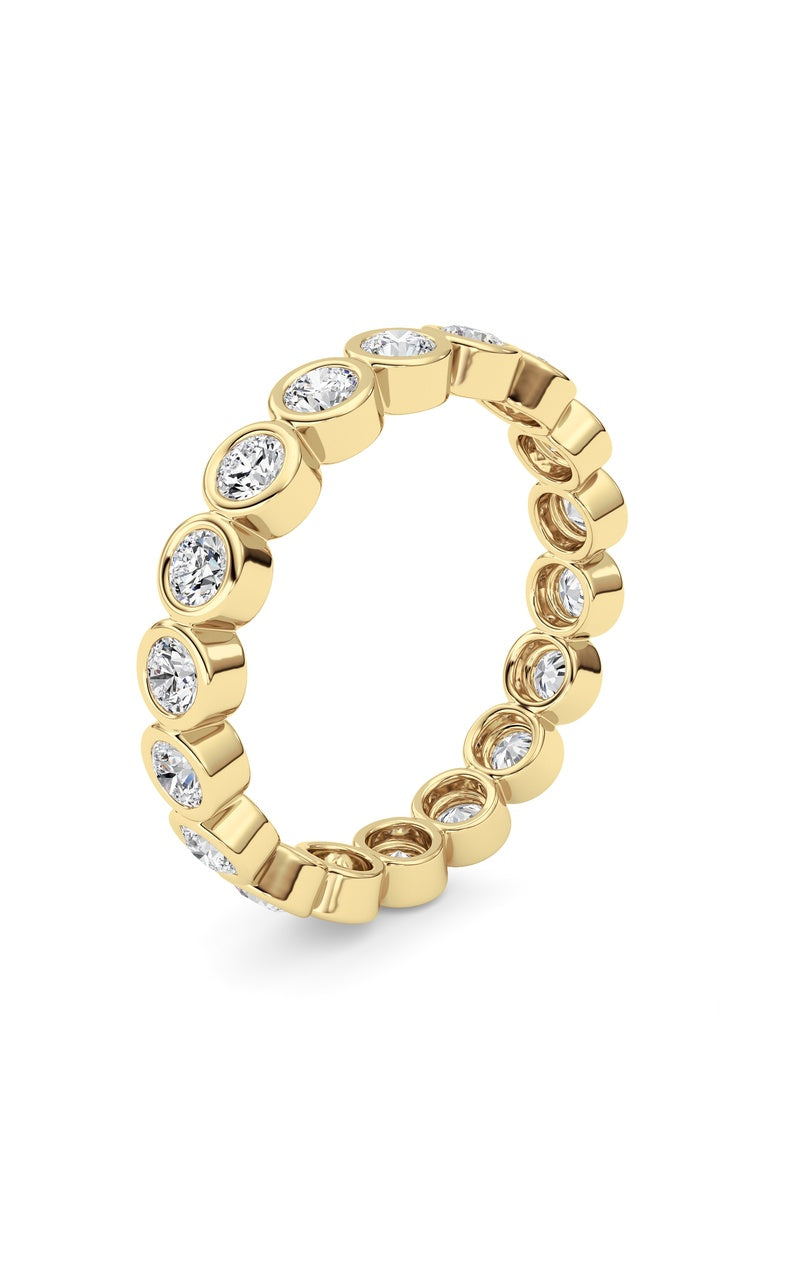 1.8CTW Round Shaped Lab Grown Diamond (F/VS) Eternity Band Ring in 14K Gold