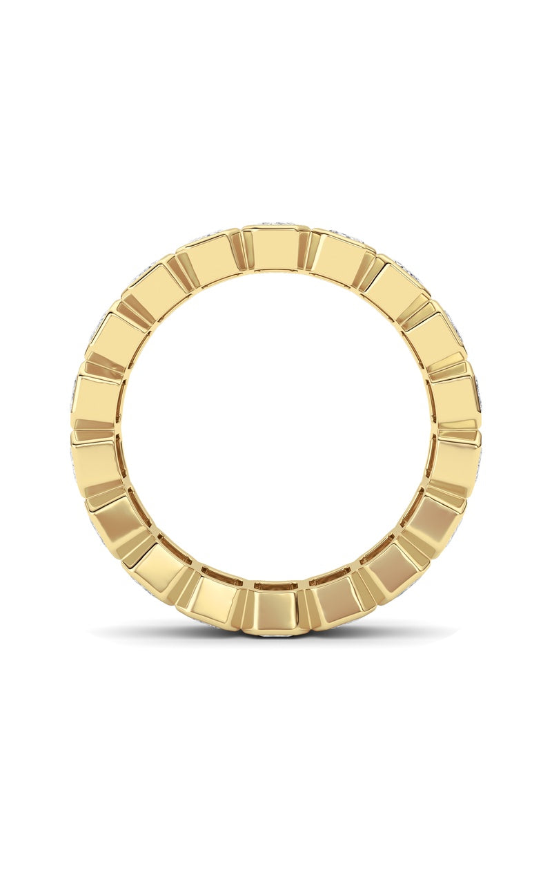 2.2CTW Emerald Shaped Lab Grown Diamond (F/VS) Eternity Band Ring in 14K Gold