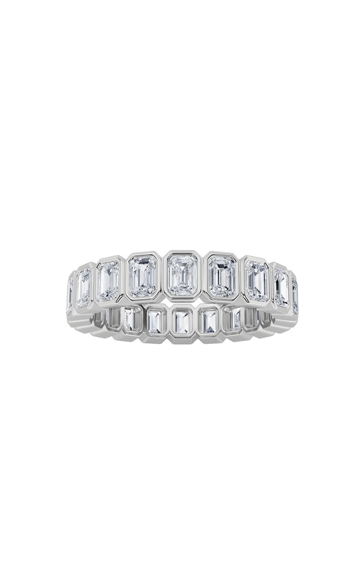 2.5Cttw Emerald Shaped Lab Grown Diamond (F/VS) Eternity Band Ring in 14K Gold