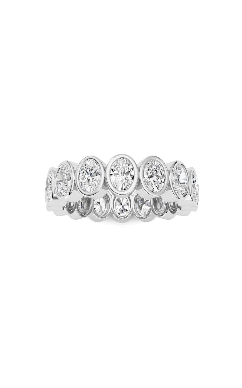 2Cttw Oval Shaped Lab Grown Diamond (F/VS) Eternity Band Ring in 14K Gold