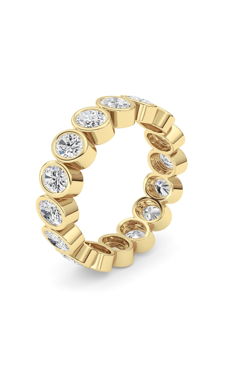 2CTW Oval Shaped Lab Grown Diamond (F/VS) Eternity Band Ring in 14K Gold