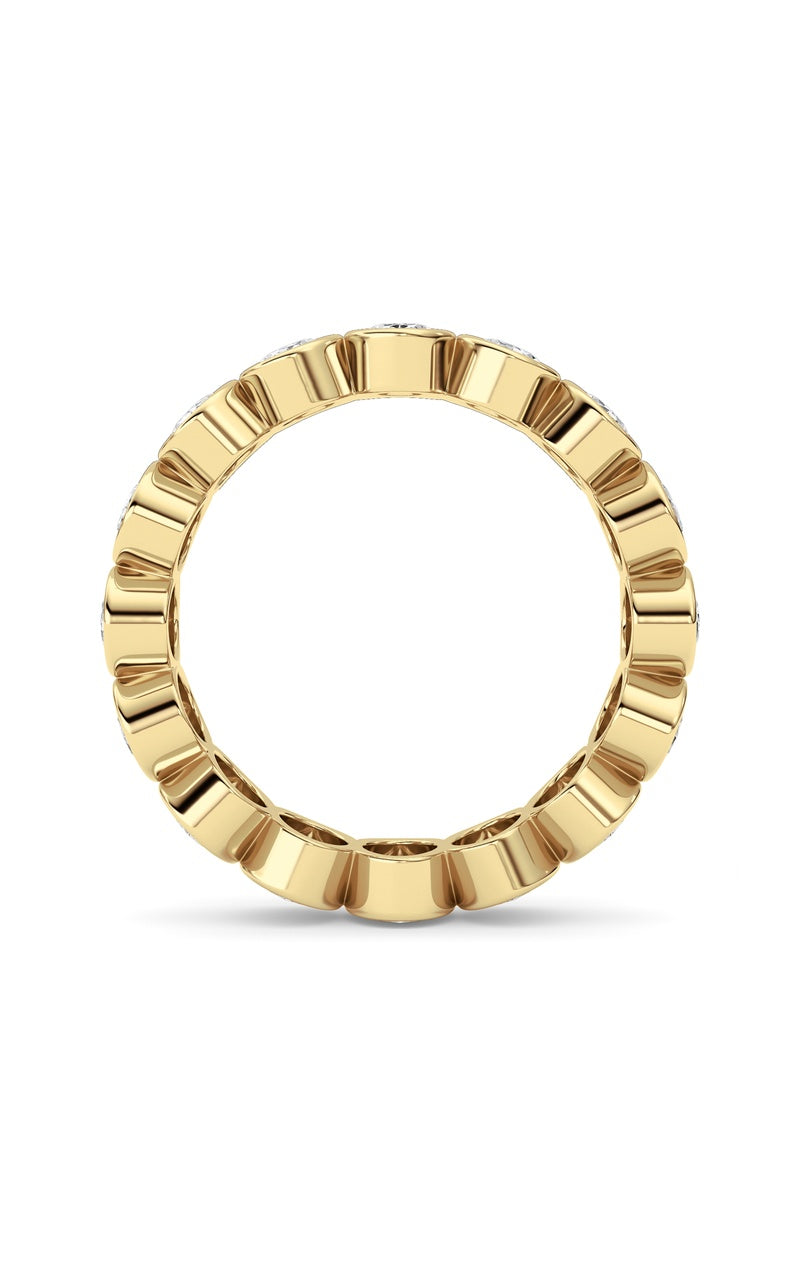 2CTW Oval Shaped Lab Grown Diamond (F/VS) Eternity Band Ring in 14K Gold