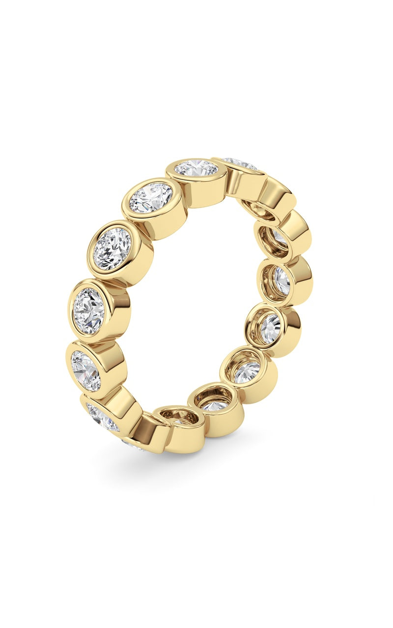 1.8CTW Round Shaped Lab Grown Diamond (F/VS) Eternity Band Ring in 14K Gold