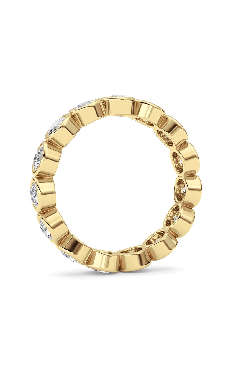1.9CTW Round Shaped Lab Grown Diamond (F/VS) Eternity Band Ring in 14K Gold