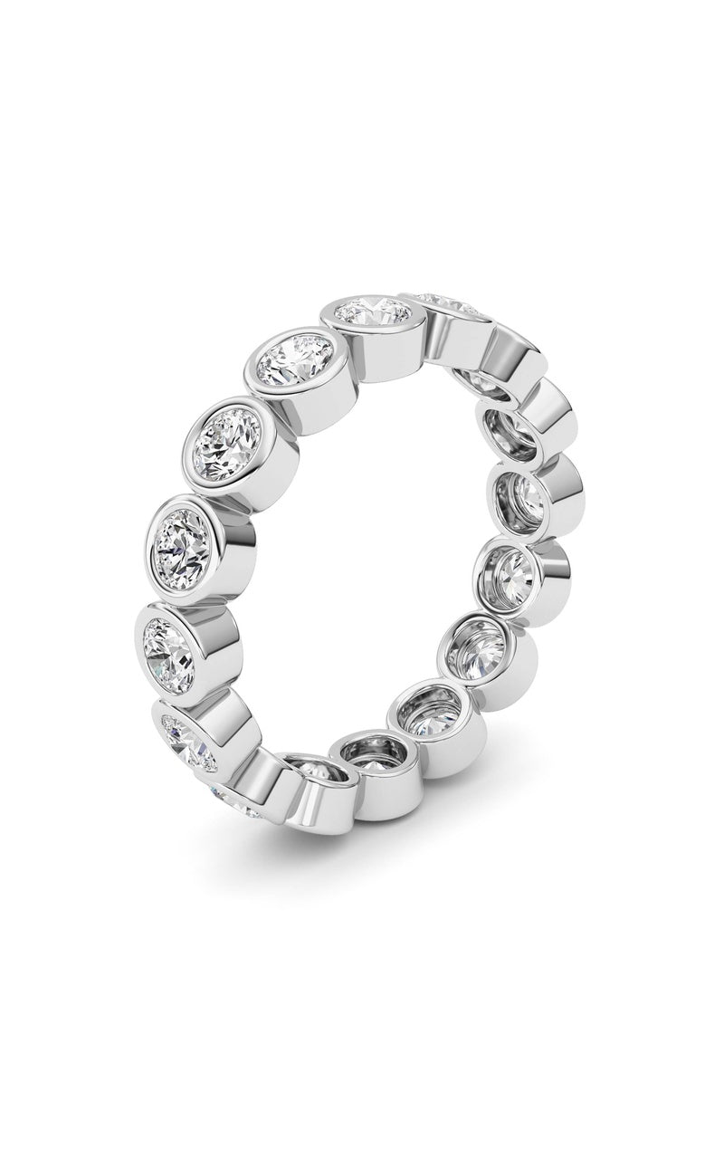 2CTW Round Shaped Lab Grown Diamond (F/VS) Eternity Band Ring in 14K Gold