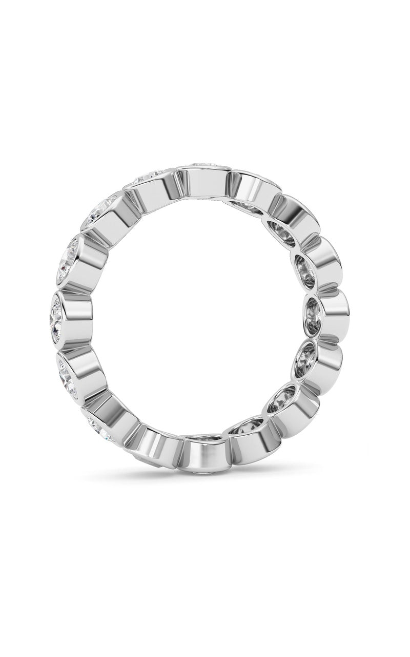 2CTW Round Shaped Lab Grown Diamond (F/VS) Eternity Band Ring in 14K Gold