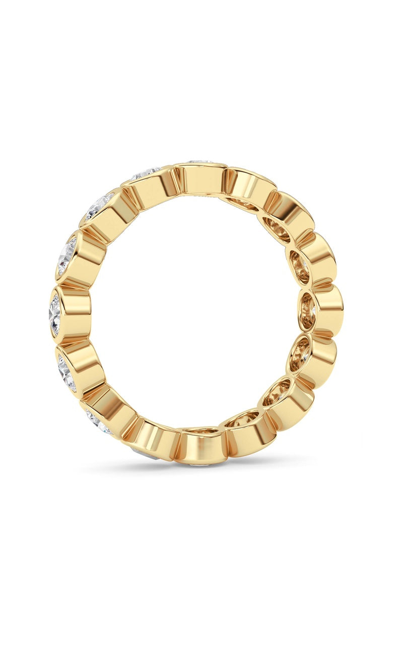 2CTW Round Shaped Lab Grown Diamond (F/VS) Eternity Band Ring in 14K Gold