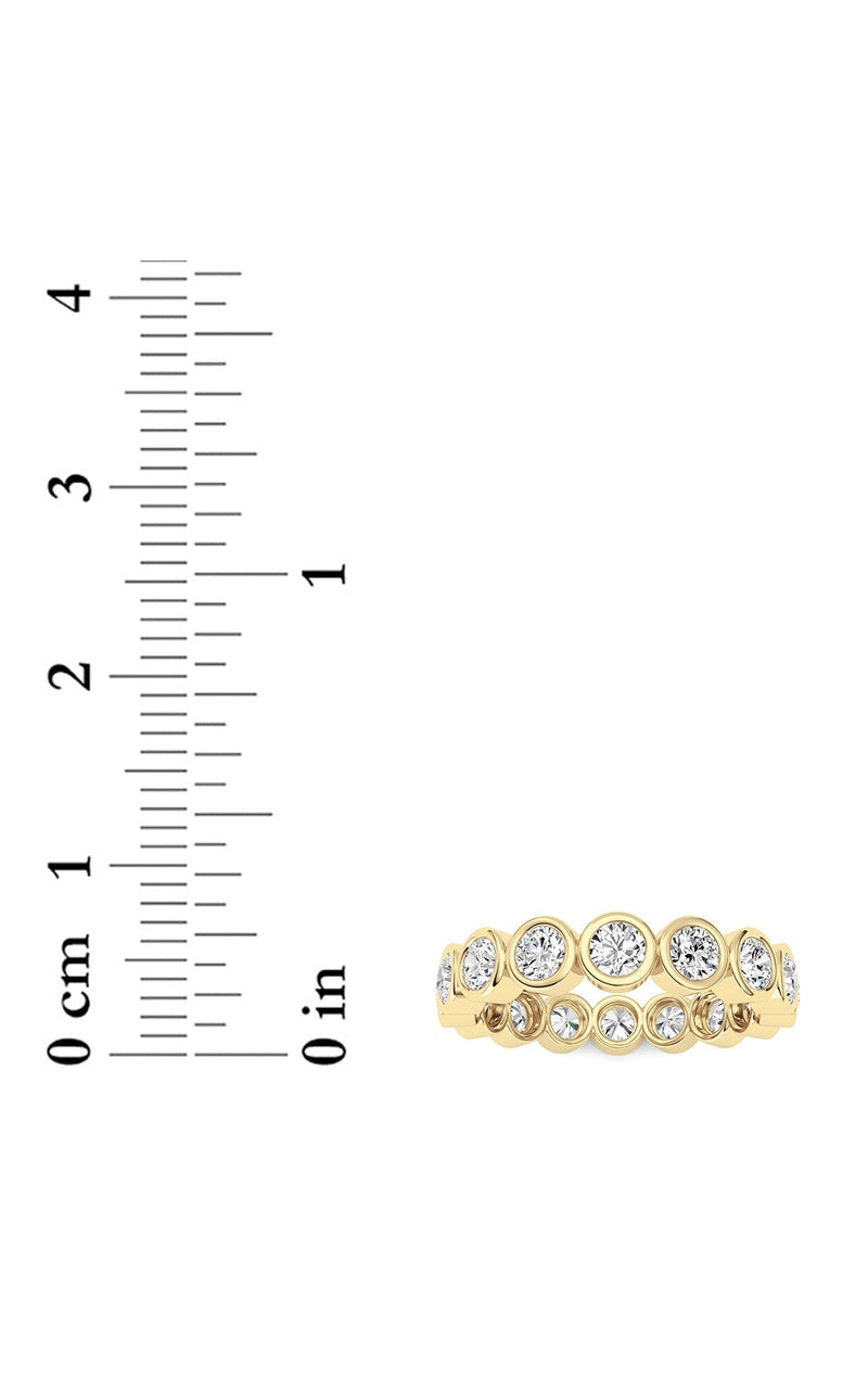 2CTW Round Shaped Lab Grown Diamond (F/VS) Eternity Band Ring in 14K Gold
