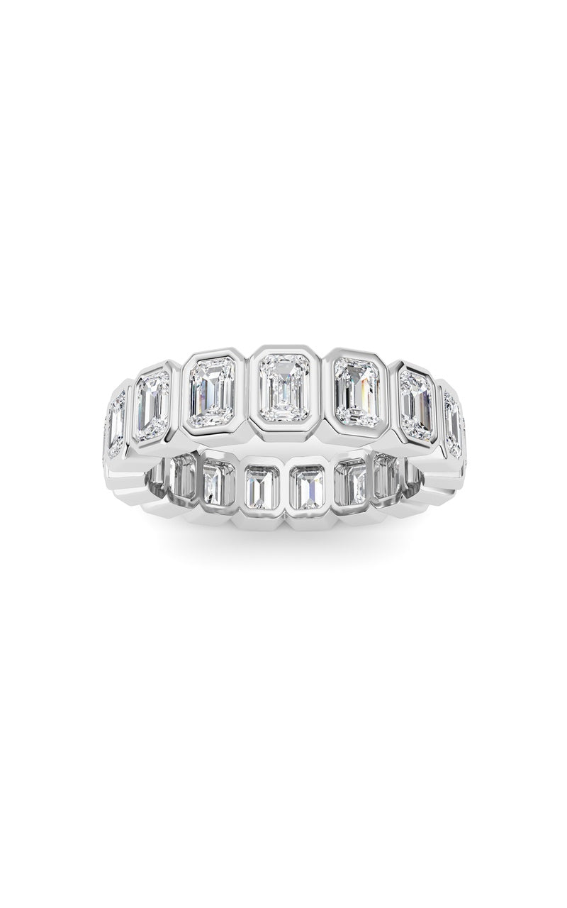 2.5Cttw Emerald Shaped Lab Grown Diamond (F/VS) Eternity Band Ring in 14K Gold