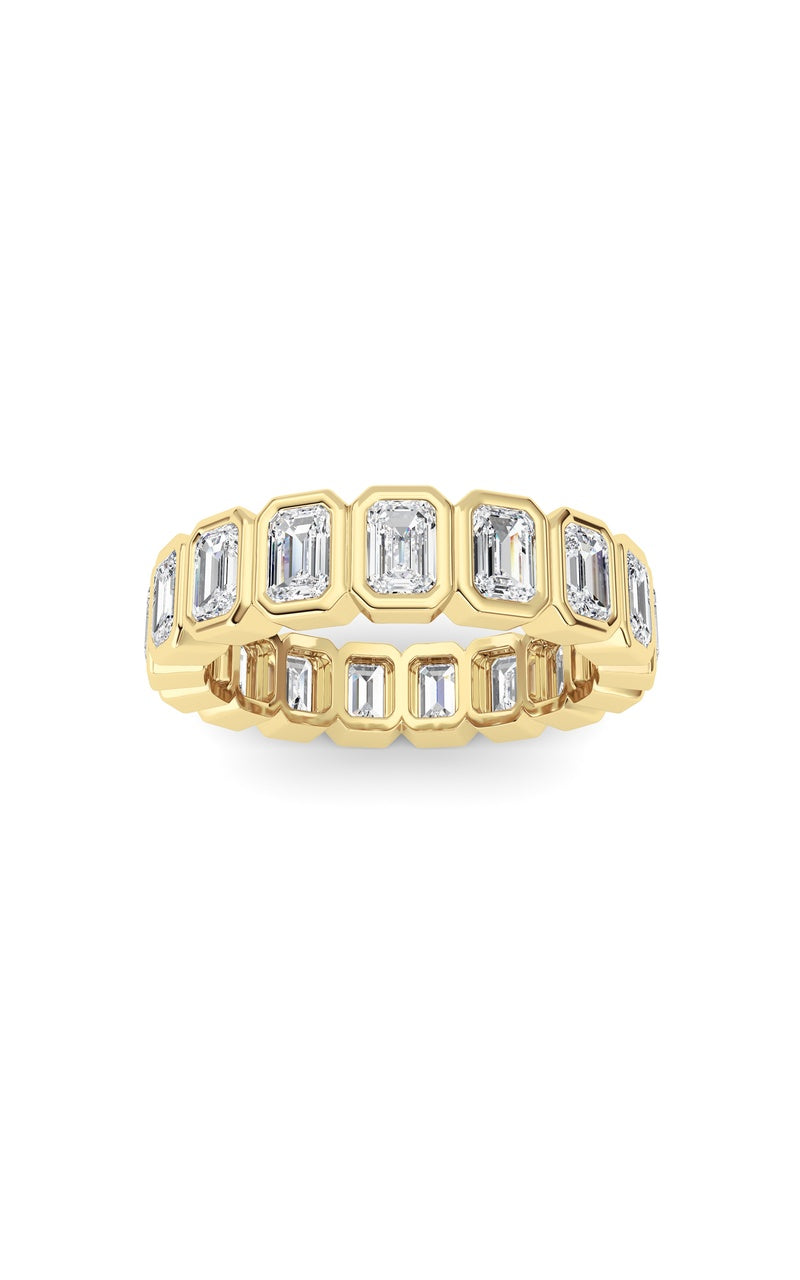 2.5Cttw Emerald Shaped Lab Grown Diamond (F/VS) Eternity Band Ring in 14K Gold