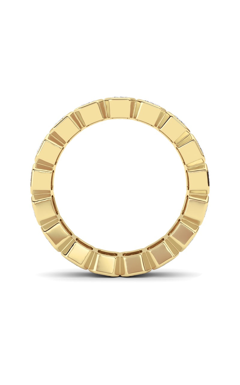 2.5Cttw Emerald Shaped Lab Grown Diamond (F/VS) Eternity Band Ring in 14K Gold