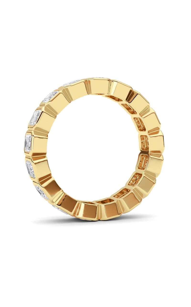 2.5CTW Emerald Shaped Lab Grown Diamond (F/VS) Eternity Band Ring in 14K Gold