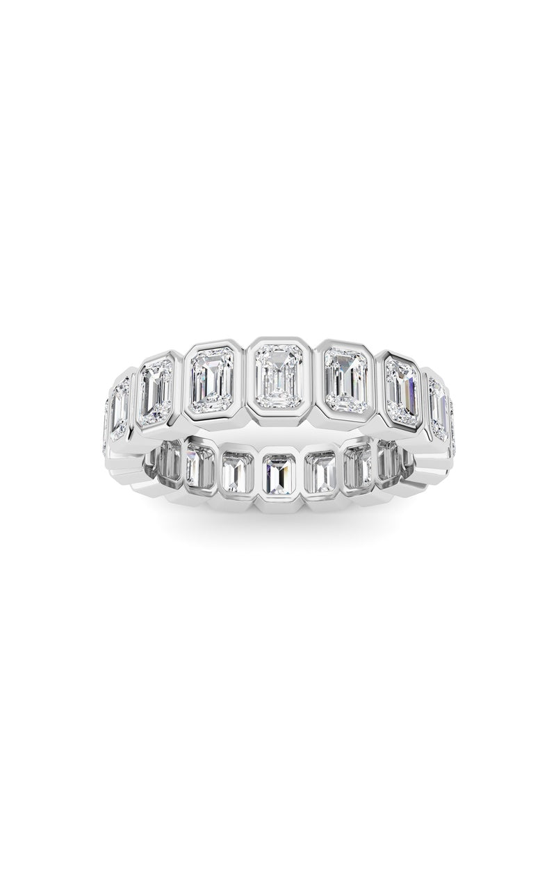 2.75Cttw Emerald Shaped Lab Grown Diamond (F/VS) Eternity Band Ring in 14K Gold