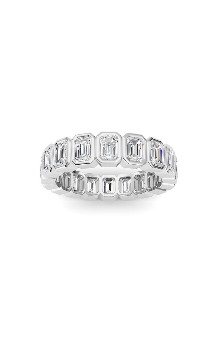 2.75Cttw Emerald Shaped Lab Grown Diamond (F/VS) Eternity Band Ring in 14K Gold