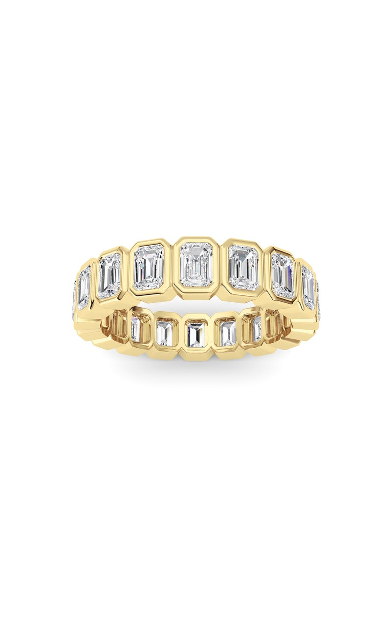 2.75Cttw Emerald Shaped Lab Grown Diamond (F/VS) Eternity Band Ring in 14K Gold
