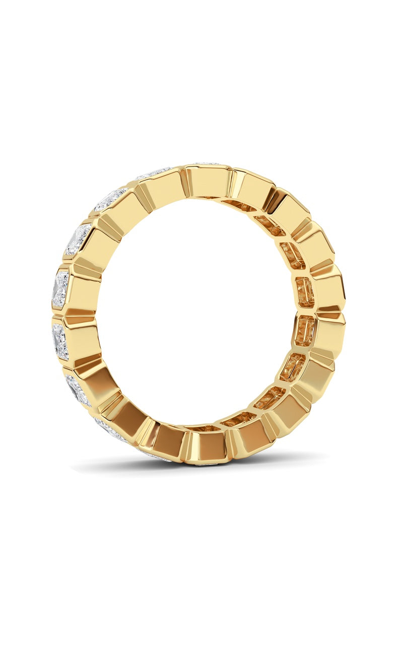 2.75Cttw Emerald Shaped Lab Grown Diamond (F/VS) Eternity Band Ring in 14K Gold