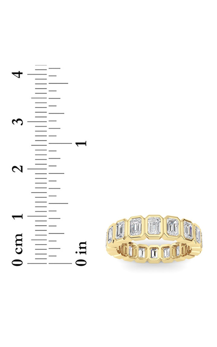 2.75CTW Emerald Shaped Lab Grown Diamond (F/VS) Eternity Band Ring in 14K Gold