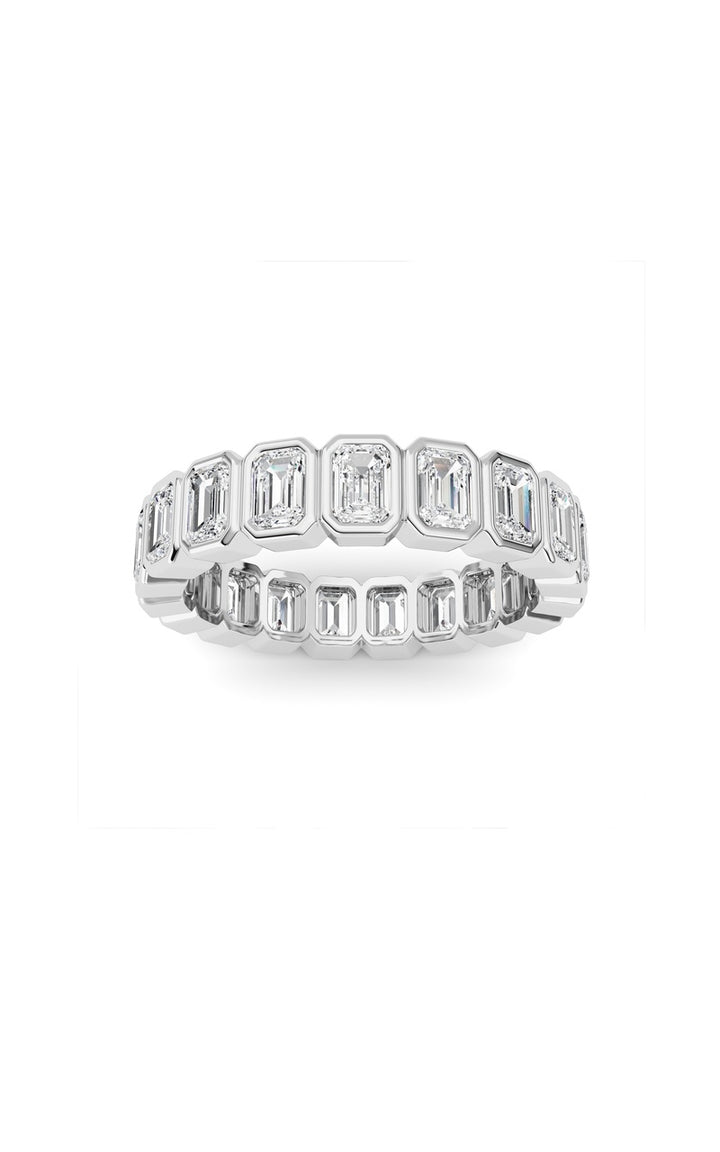 2.75Cttw Emerald Shaped Lab Grown Diamond (F/VS) Eternity Band Ring in 14K Gold