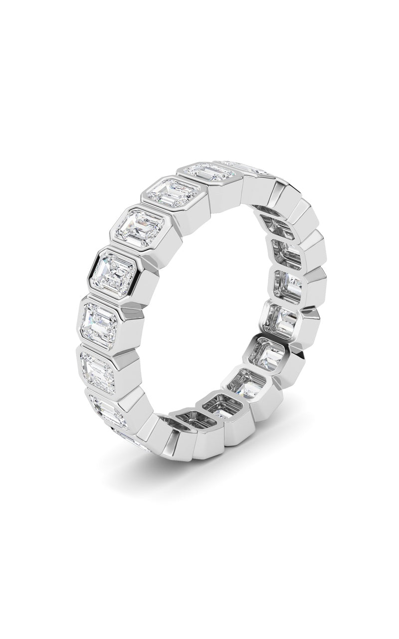 2.75Cttw Emerald Shaped Lab Grown Diamond (F/VS) Eternity Band Ring in 14K Gold