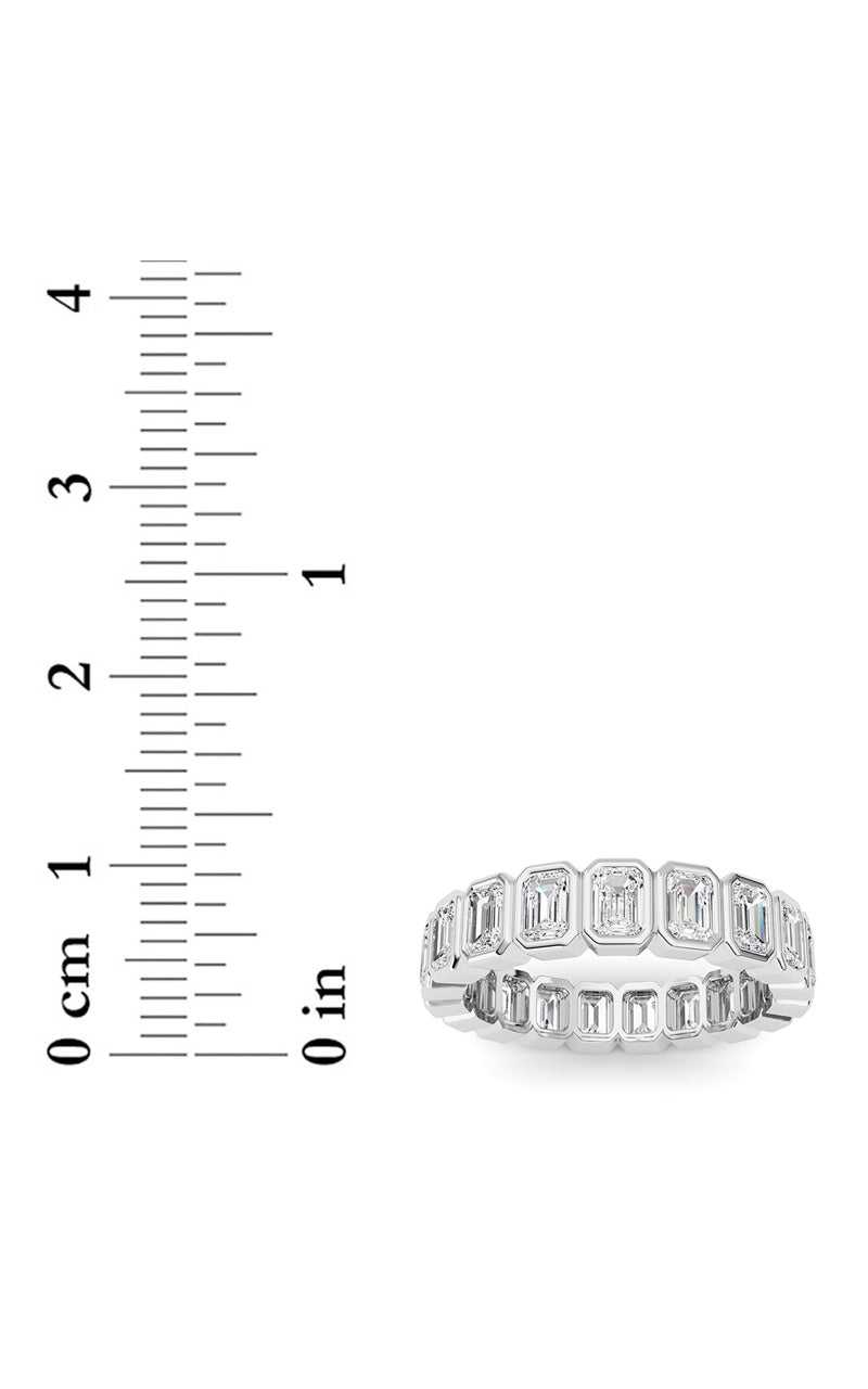 2.75CTW Emerald Shaped Lab Grown Diamond (F/VS) Eternity Band Ring in 14K Gold