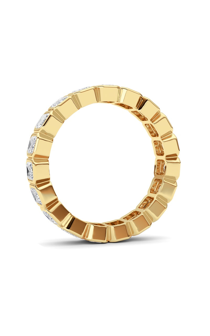 2.75Cttw Emerald Shaped Lab Grown Diamond (F/VS) Eternity Band Ring in 14K Gold