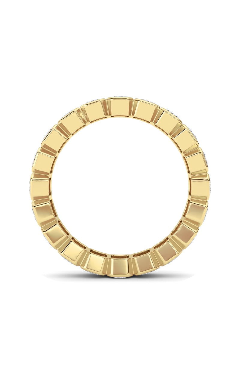 3.00CTW Emerald Shaped Lab Grown Diamond (F/VS) Eternity Band Ring in 14K Gold