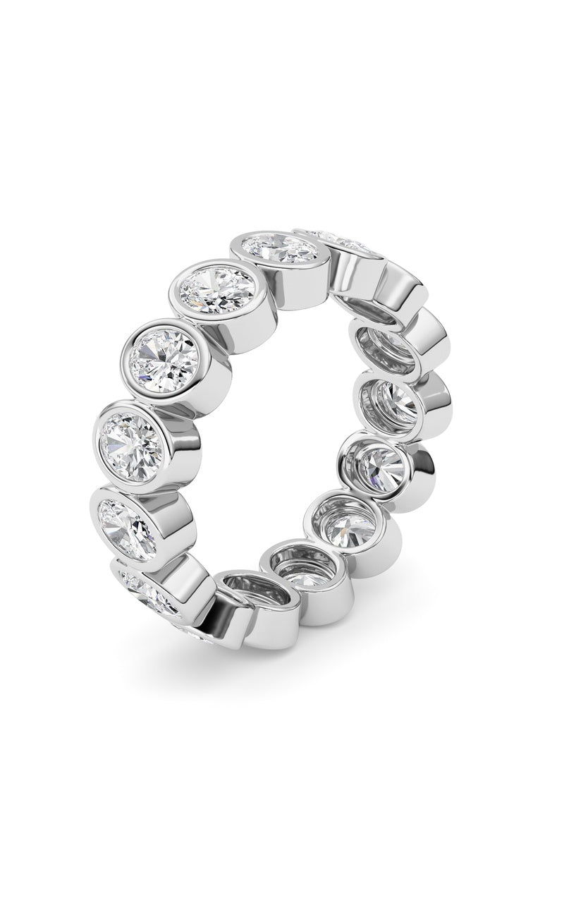 2.2CTW Oval Shaped Lab Grown Diamond (F/VS) Eternity Band Ring in 14K Gold