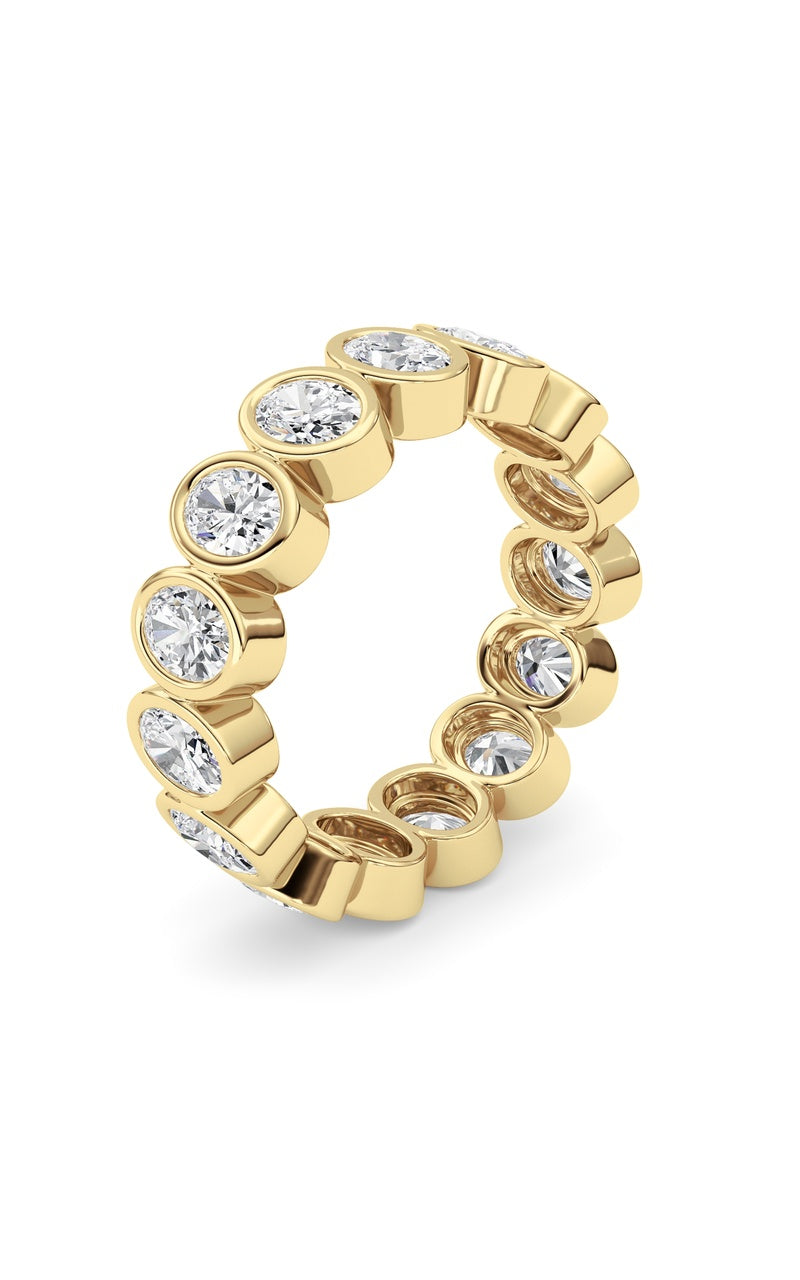 2.2CTW Oval Shaped Lab Grown Diamond (F/VS) Eternity Band Ring in 14K Gold
