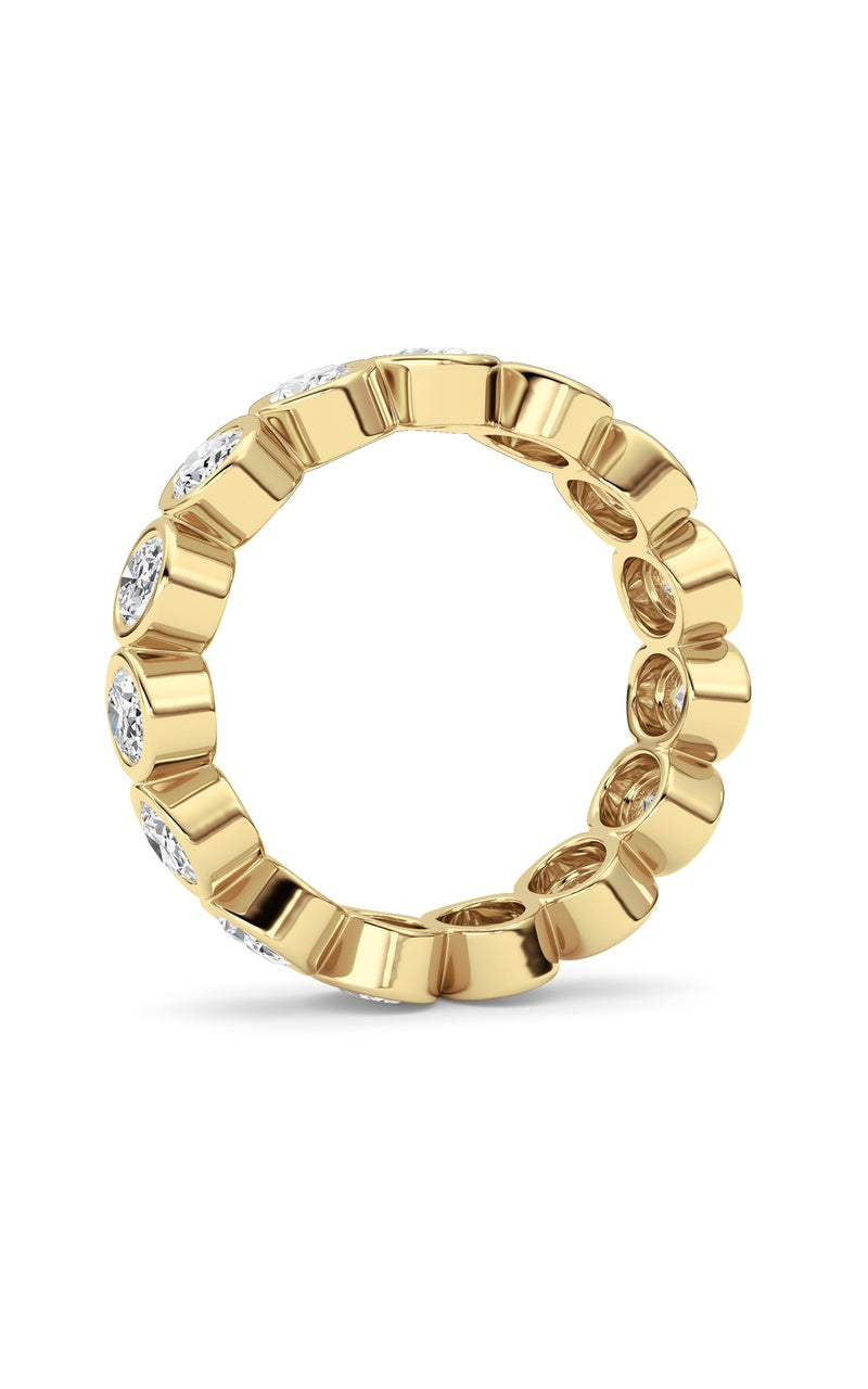 2.2Cttw Oval Shaped Lab Grown Diamond (F/VS) Eternity Band Ring in 14K Gold