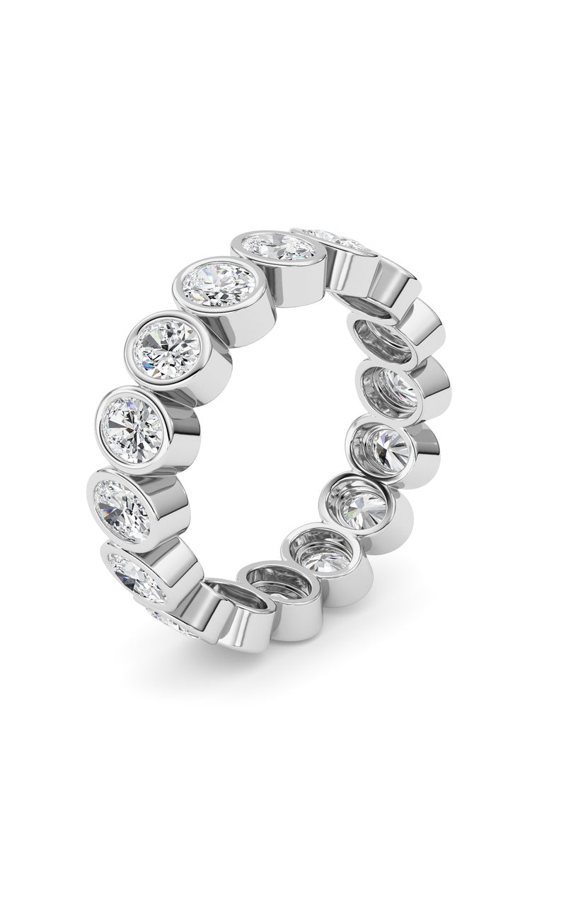 2.4CTW Oval Shaped Lab Grown Diamond (F/VS) Eternity Band Ring in 14K Gold
