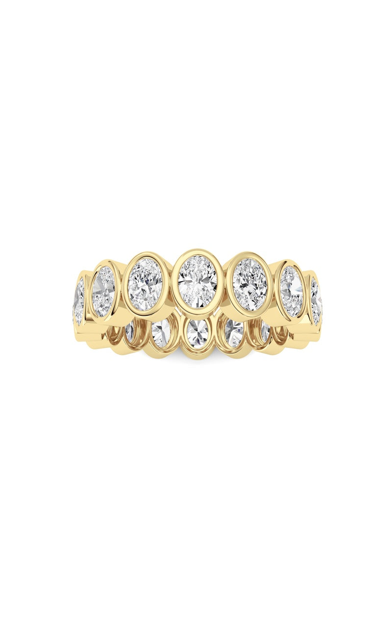 2.4Cttw Oval Shaped Lab Grown Diamond (F/VS) Eternity Band Ring in 14K Gold