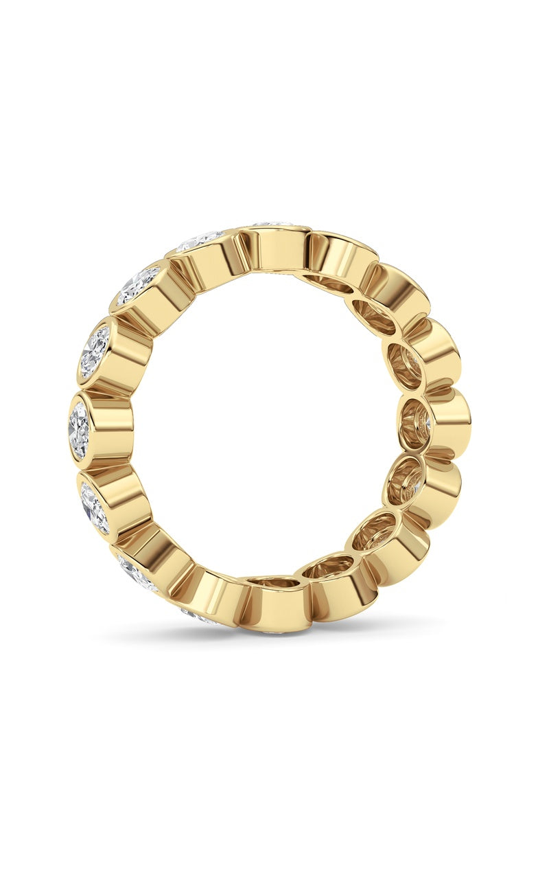 2.4Cttw Oval Shaped Lab Grown Diamond (F/VS) Eternity Band Ring in 14K Gold