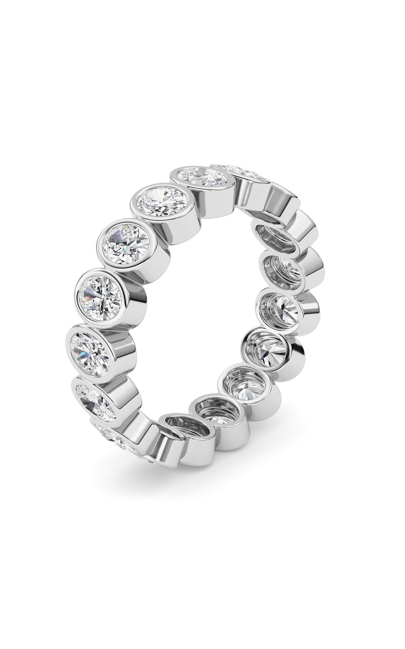 2.5Cttw Oval Shaped Lab Grown Diamond (F/VS) Eternity Band Ring in 14K Gold