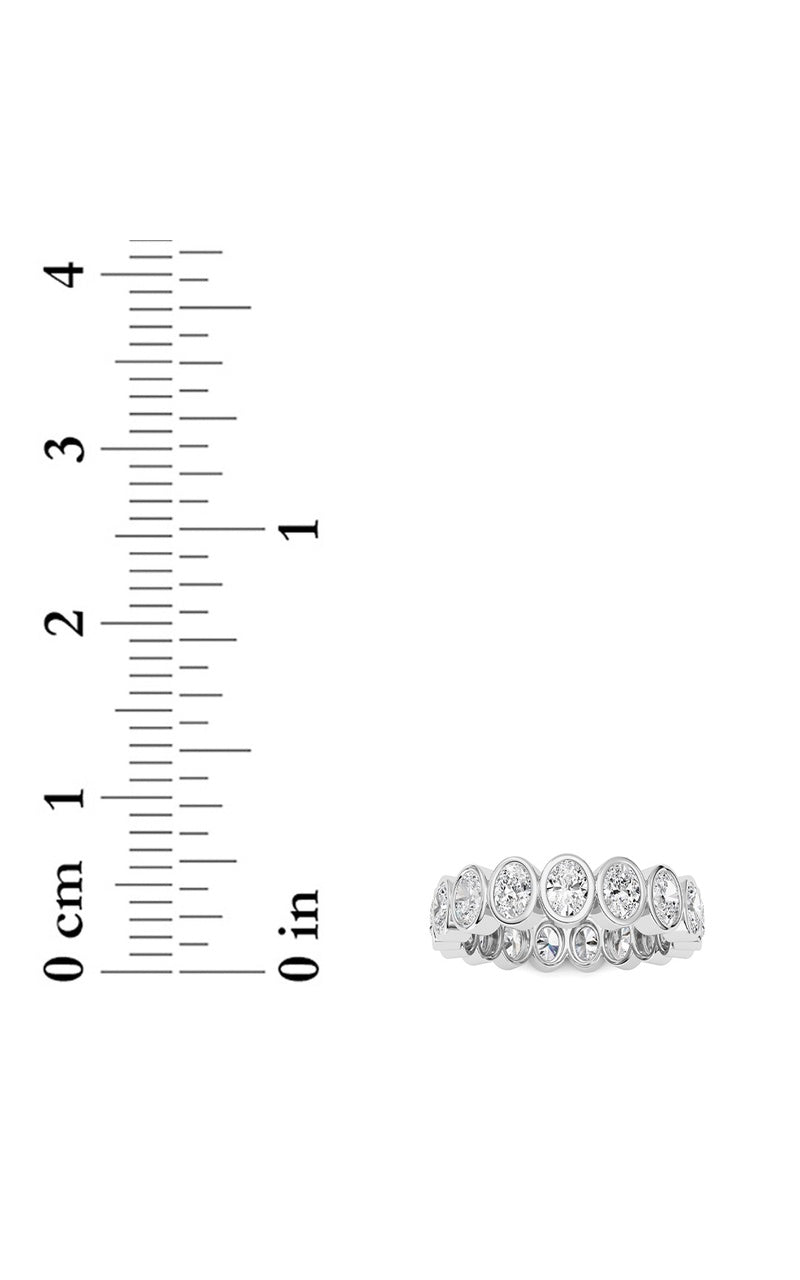 2.5Cttw Oval Shaped Lab Grown Diamond (F/VS) Eternity Band Ring in 14K Gold