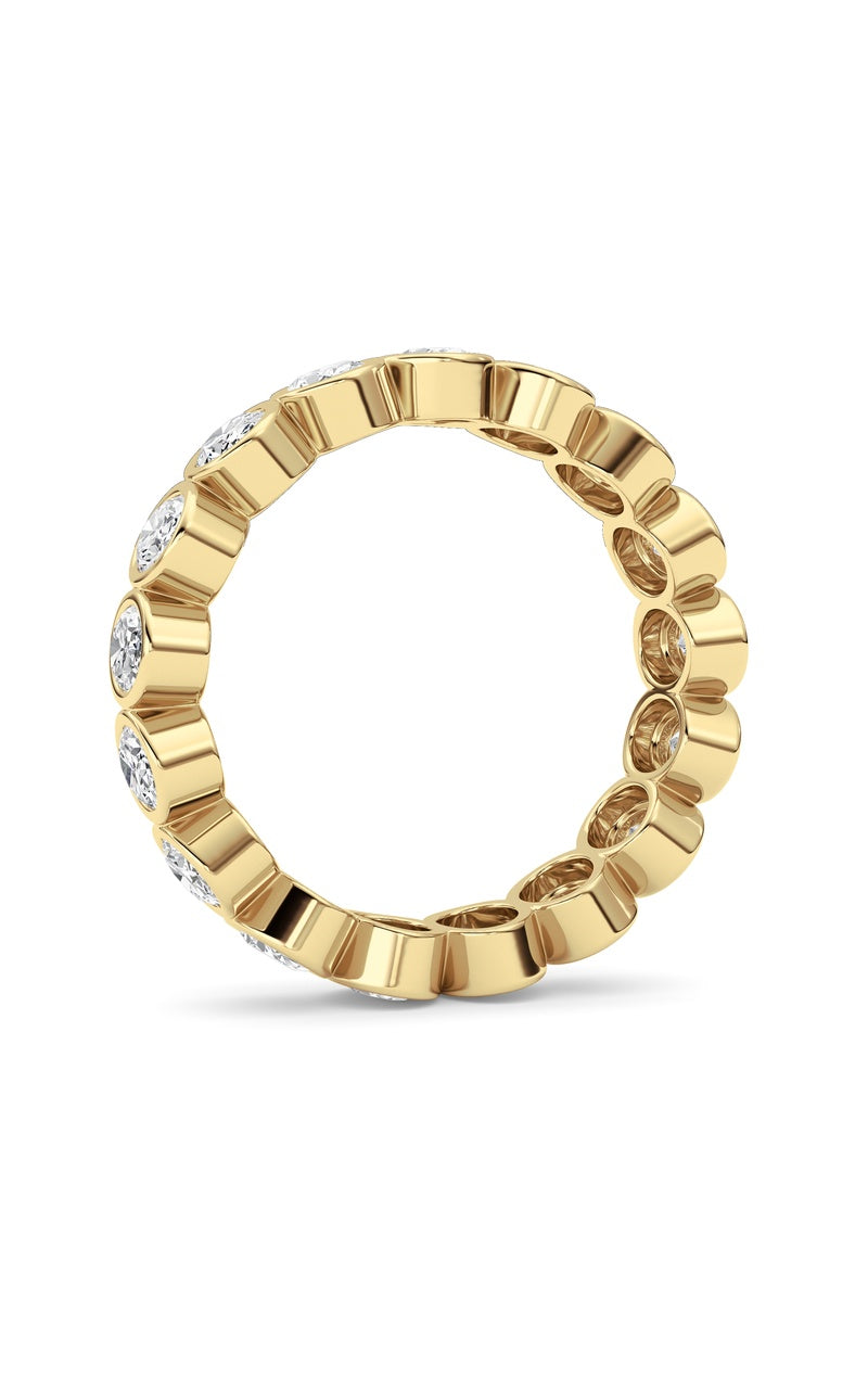 2.5CTW Oval Shaped Lab Grown Diamond (F/VS) Eternity Band Ring in 14K Gold