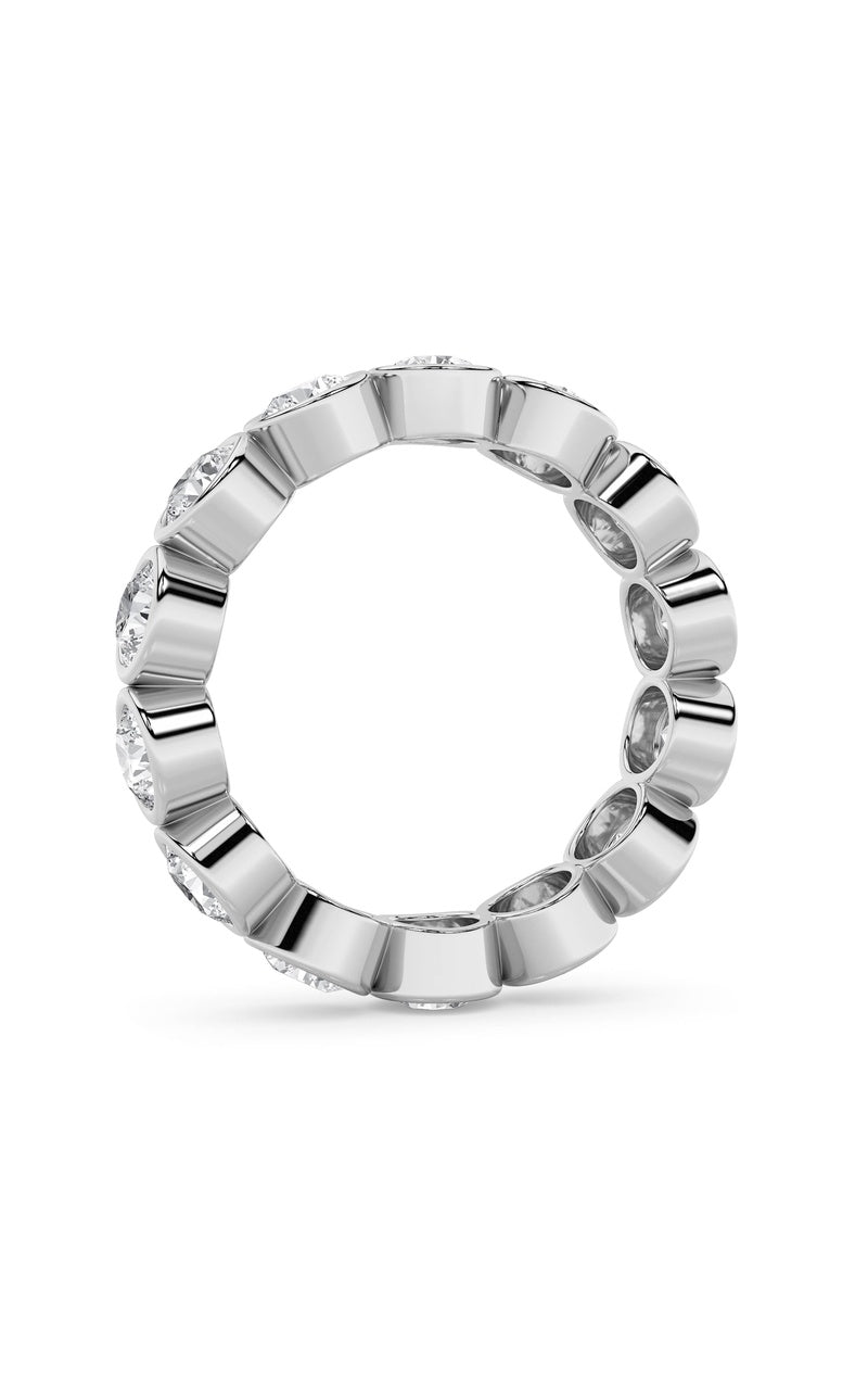 2.1CTW Round Shaped Lab Grown Diamond (F/VS) Eternity Band Ring in 14K Gold