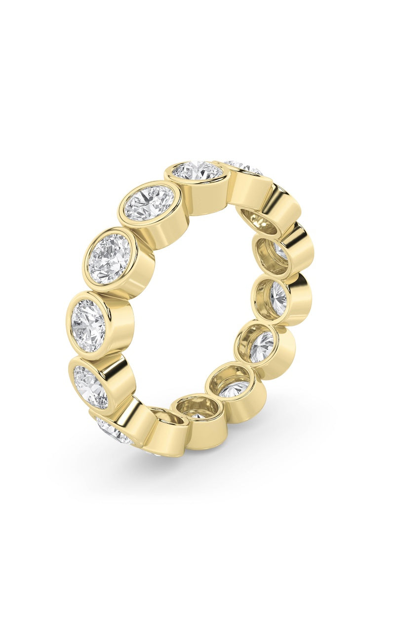 2.1CTW Round Shaped Lab Grown Diamond (F/VS) Eternity Band Ring in 14K Gold