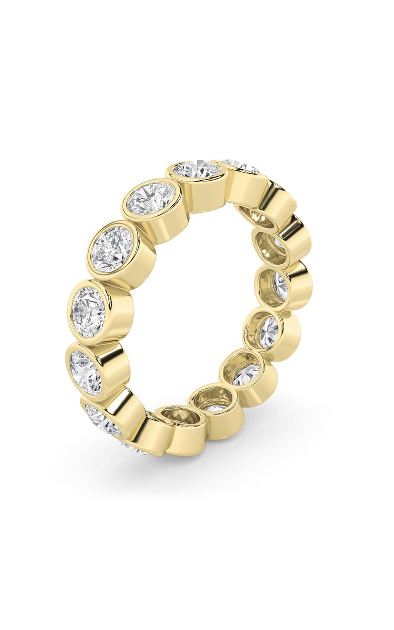 2.2CTW Round Shaped Lab Grown Diamond (F/VS) Eternity Band Ring in 14K Gold