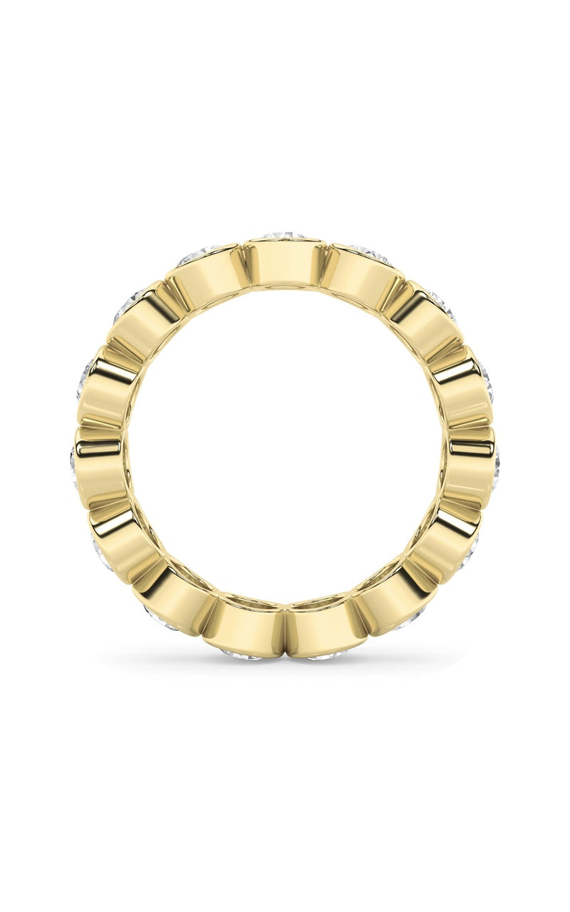 2.2CTW Round Shaped Lab Grown Diamond (F/VS) Eternity Band Ring in 14K Gold