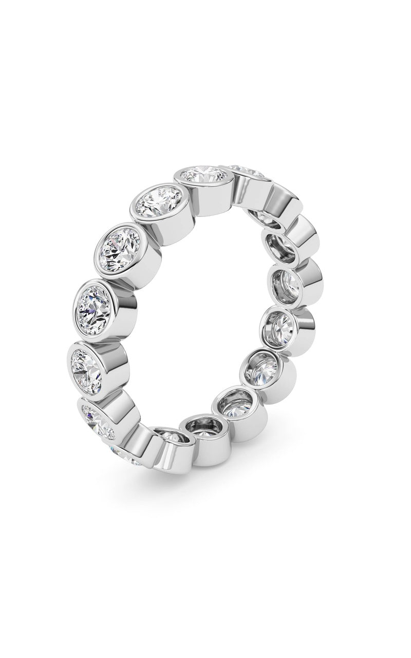 2.9CTW Round Shaped Lab Grown Diamond (F/VS) Eternity Band Ring in 14K Gold