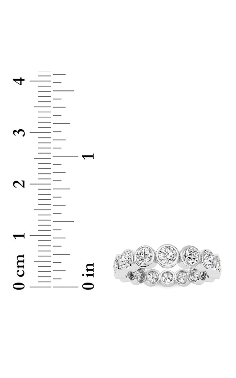 2.9Cttw Round Shaped Lab Grown Diamond (F/VS) Eternity Band Ring in 14K Gold